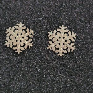 Sterling Silver Snowflake Stud Earrings